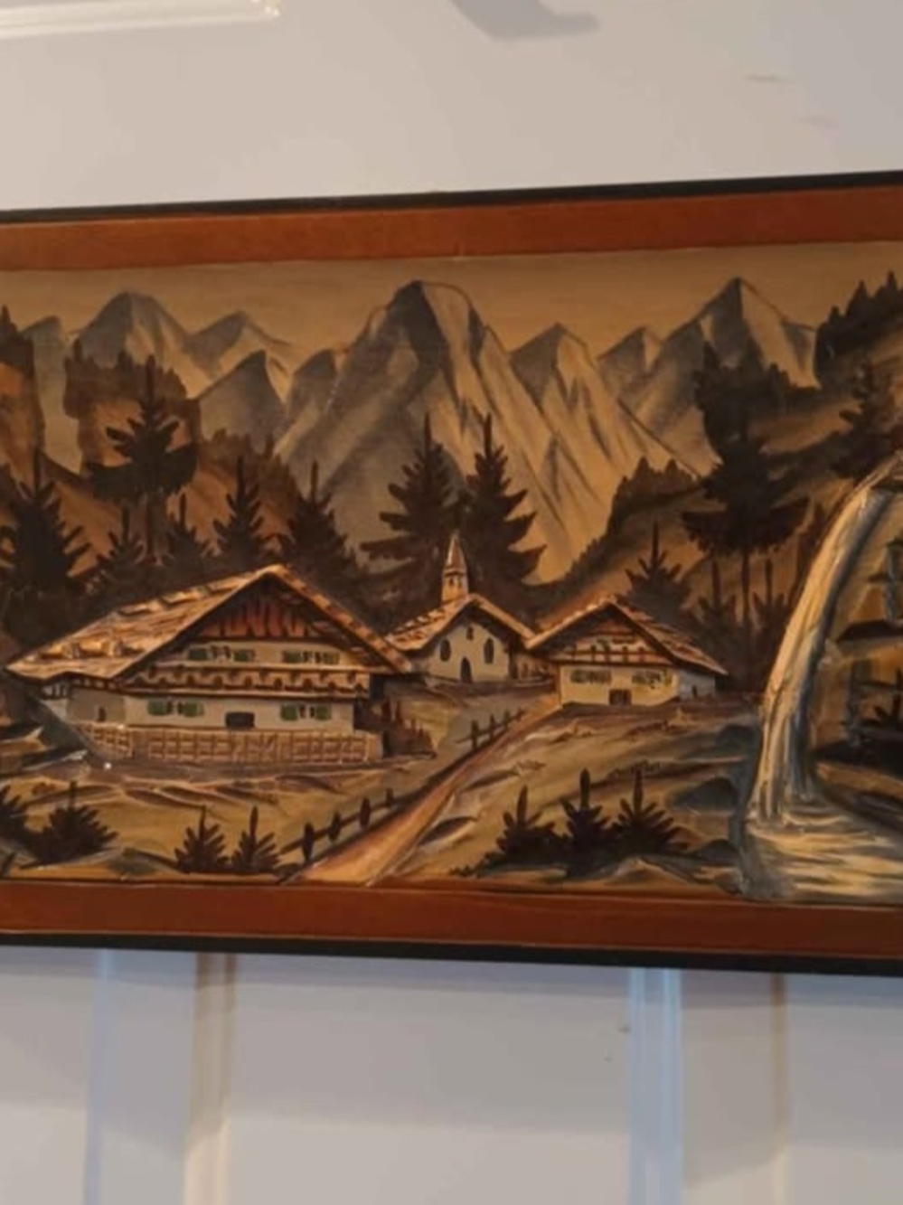 Black Forest 3D German Vintage Carved Wall Art